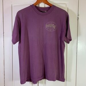 Vtg Hanes Livin'‎ Country Hall T-Shirt L USA Made Western Dance Club Tee STAINS